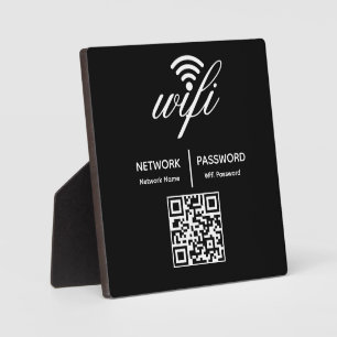 Custom Branded Wifi Password Personalised QR Code Plaque
