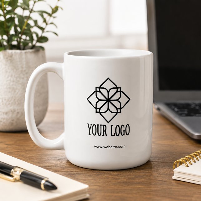 Custom Branding Business Logo Coffee Mug (Add Your Logo and Website Mug)