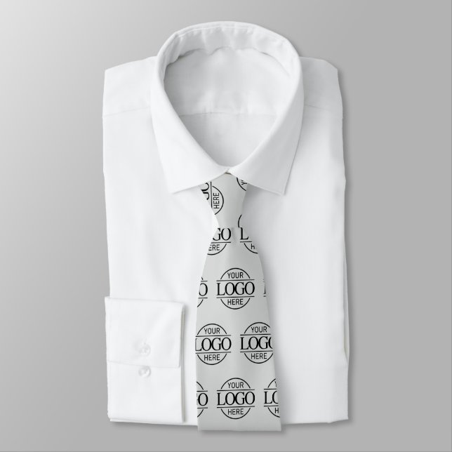 Custom Branding Business Logo Pattern Promotional Tie (Tied)