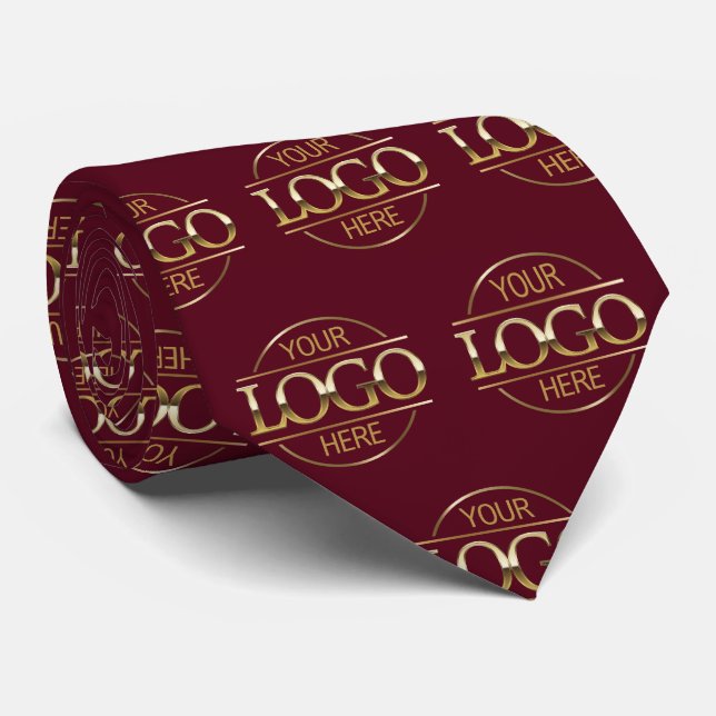 Custom Branding Business Logo Pattern Promotional Tie (Rolled)