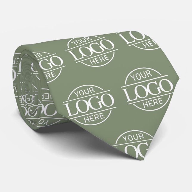 Custom Branding Business Logo Pattern Promotional Tie (Rolled)