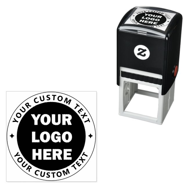 Custom Branding Business Logo Personalised Text  Self-inking Stamp (In Situ)