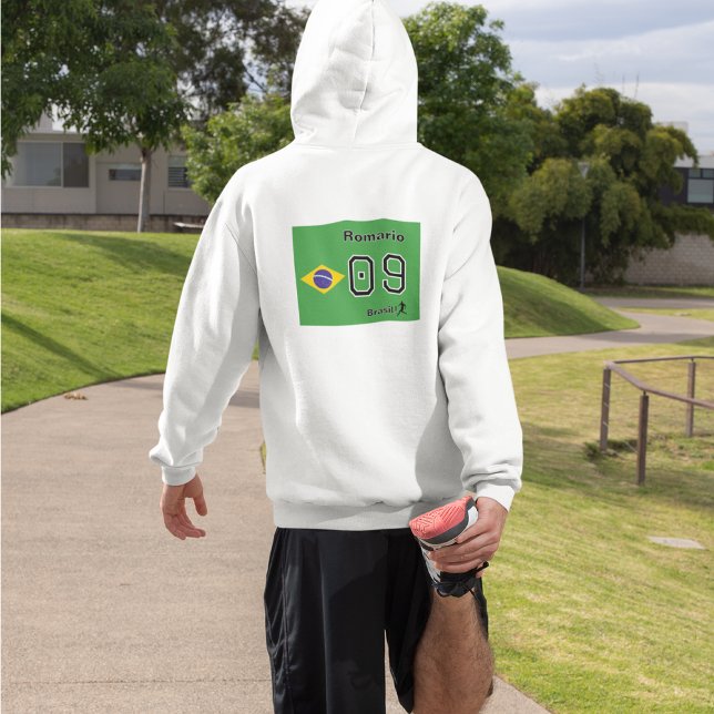 Custom Brasil Seleção Flag Name Soccer Gear Hoodie (Creator Uploaded)