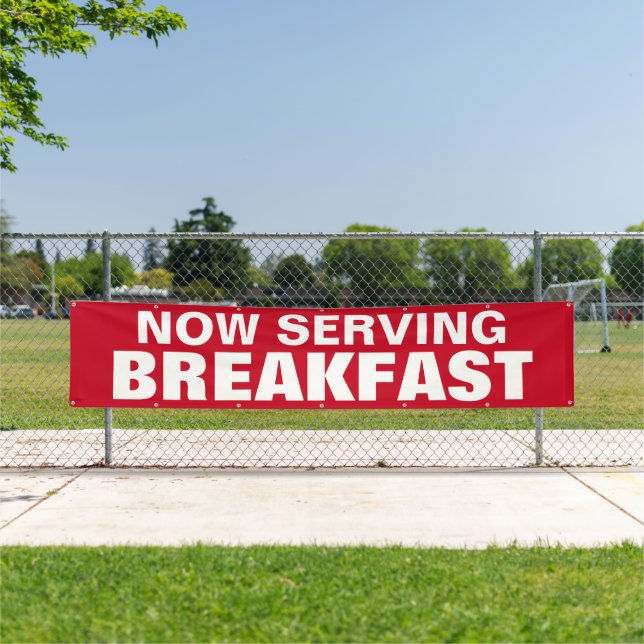 Custom Breakfast Business Banner Sign (Insitu)