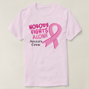 Custom Breast Cancer Awareness Running Races T-Shirt