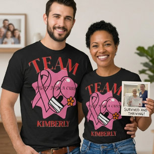 Custom Breast Cancer Support for man T-Shirt