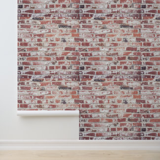 Custom Brick 2" * 12" Textured Vinyl Wallpaper