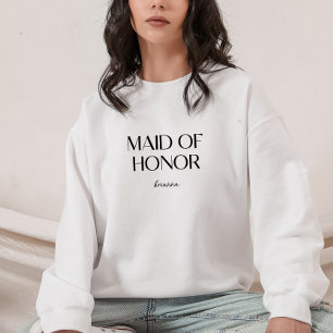 Custom Bridal 'Maid of Honour' Wedding Bachelorett Sweatshirt