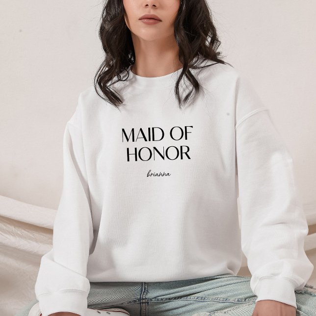 Custom Bridal 'Maid of Honour' Wedding Bachelorett Sweatshirt (Creator Uploaded)
