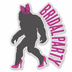 Custom Bridal Party Favour Chic Sassy Sasquatch