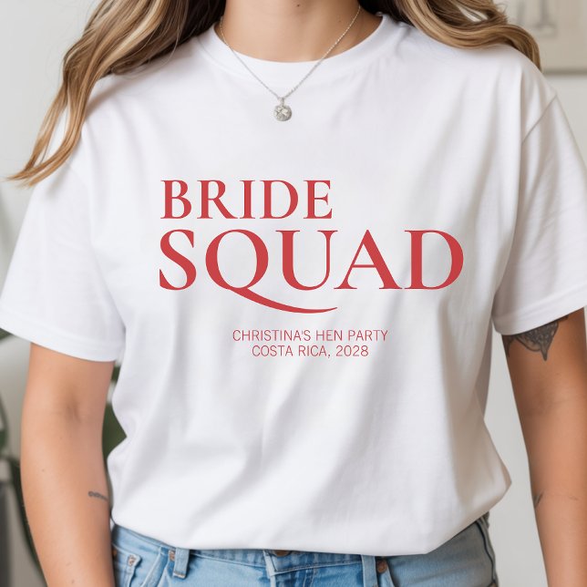 Custom Bridal Party Shirt Gift for Bride Squad (personalized bridal shower gift, bride friends matching shirts, minimalist bachelorette shirt,)