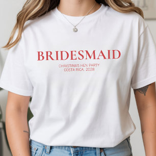 Custom Bridal Party Shirts for Bachelorette Party