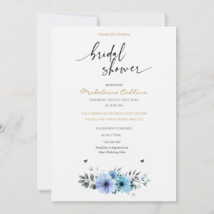 Custom Bridal Shower floral bouquet Invitation