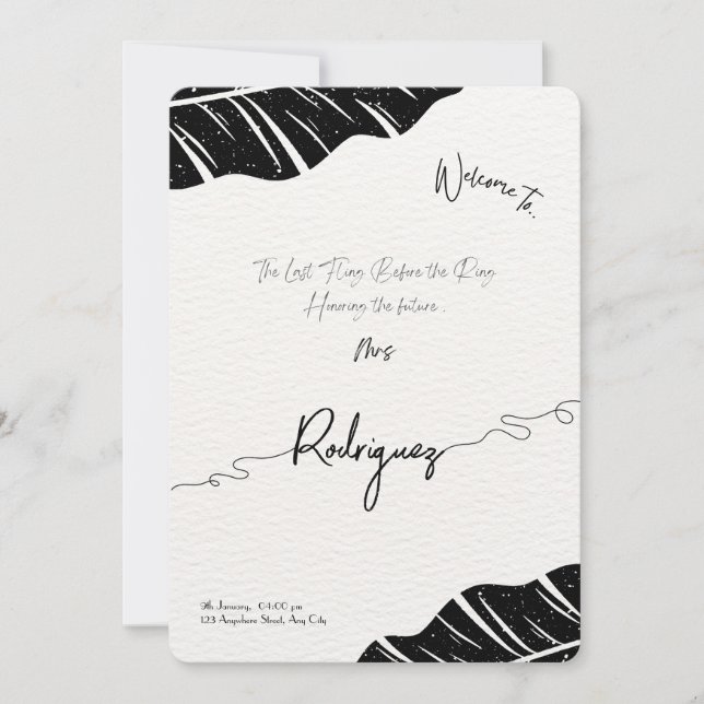 Custom Bridal Shower Invitation – Elegant Script  (Front)