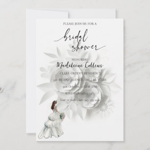 Custom Bridal Shower Wedding dress floral bouquet