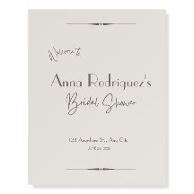 Custom Bridal Shower Welcome Foam Board 