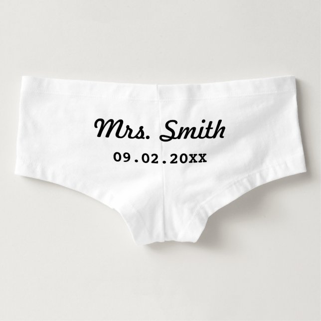 Custom Bridal Wedding Underwear (Back)