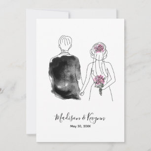 Custom Bride and Groom Bridal Shower Card