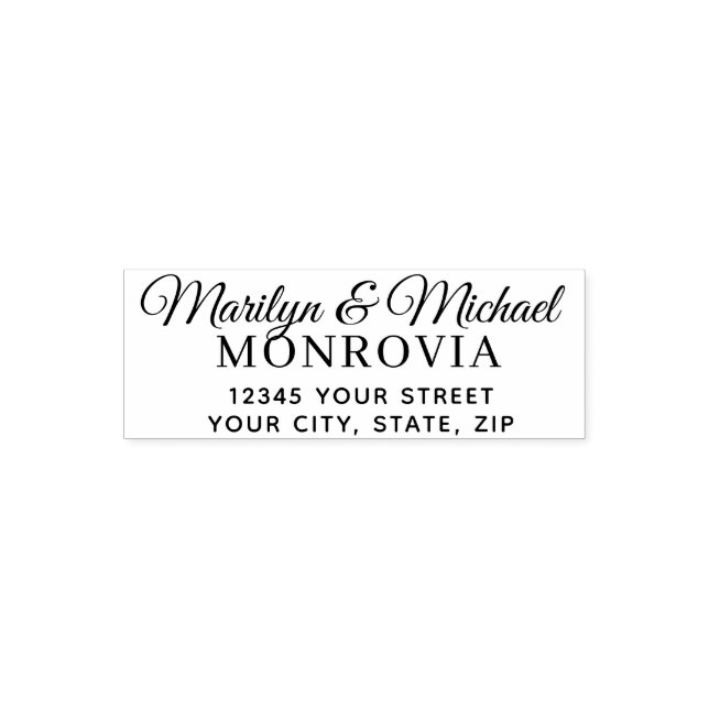 Custom Bride and Groom Self-inking Stamp (Design)