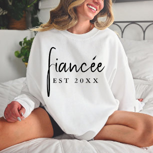 Custom Bride Engagement Gift Personalised Fiancee Sweatshirt