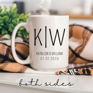Custom Bride & Groom Mug, Wedding Favour for Coupl Coffee Mug