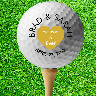Custom Bride Groom Name Personalised Wedding  Golf Balls