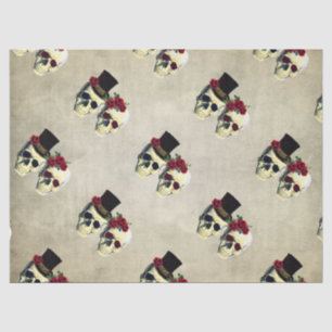 Custom Bride & Groom Skull Wedding Gift Tissue Tissue Paper