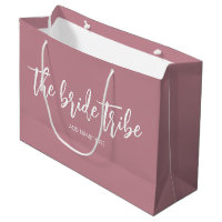 Custom Bride Tribe Dusty Rose Wedding 