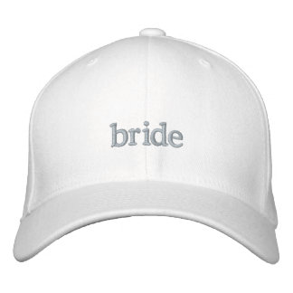 Custom bride trucker hat cream white