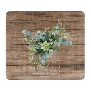 Custom Bridesmaid Bridal Party Gifts Greenery  Cutting Board