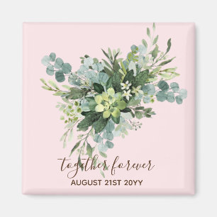 Custom Bridesmaid Bridal Party Gifts Greenery  Magnet