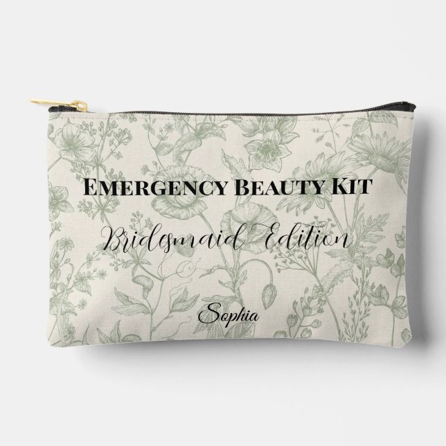 Custom Bridesmaid Makeup Bag (Front)