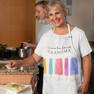 Custom bright colourful modern summer apron