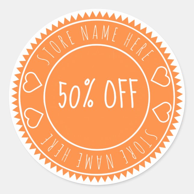 Custom Bright Discount Price Retail Label (Front)