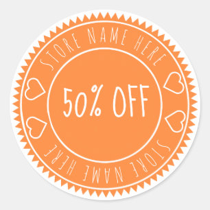 Custom Bright Discount Price Retail Label