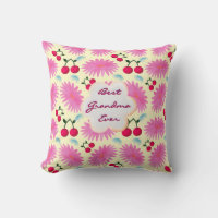 Custom Bright Pink Floral Cherry Pattern 