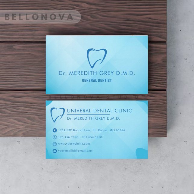 Custom Bright Turquoise Blue Teal Dentist Doctors  Business Card (Custom Bright Turquoise Blue Teal Dentist Doctors Business Card)