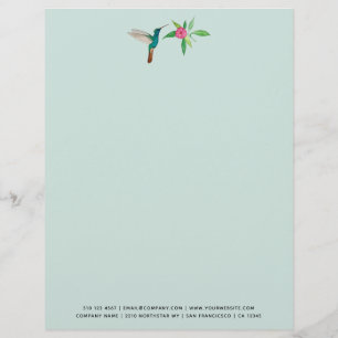 Custom Broad-billed Hummingbird Letterhead