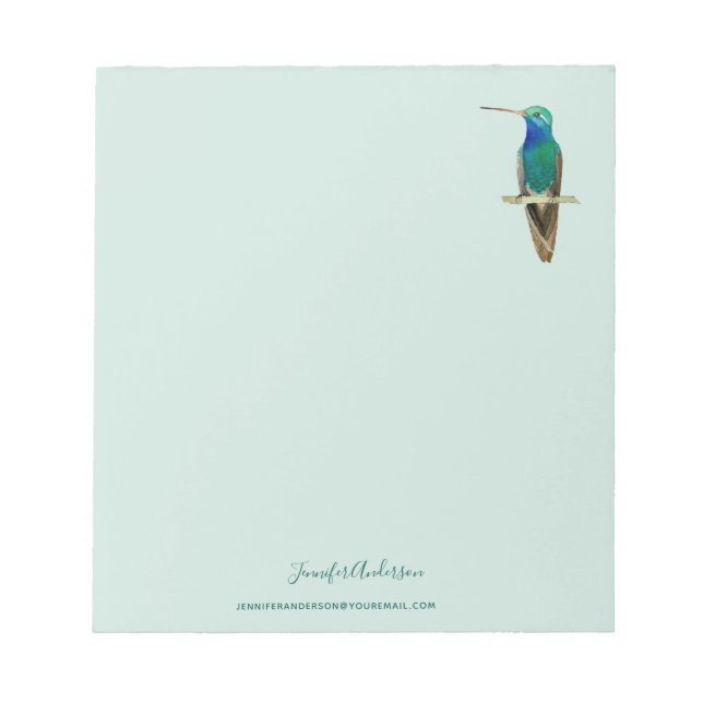 Custom Broad-billed Hummingbird Notepad (Front)