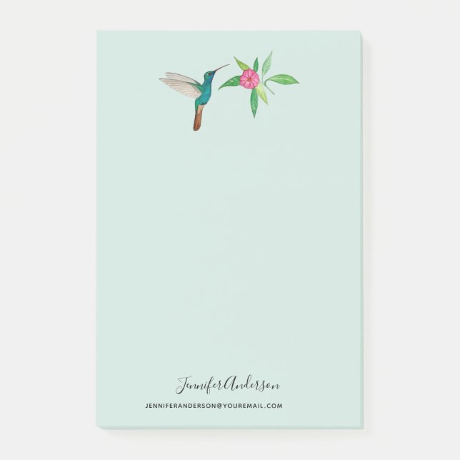 Custom Broad-billed Hummingbird Post-it Notes (Front)