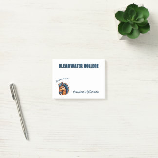 CUSTOM Broncos Stallion Mascot | Blue & Orange Post-it Notes
