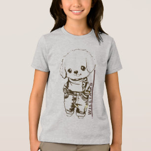 Custom Brown Graphic Name T-Shirt Tri-Blend Shirt