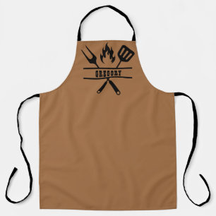 Custom Brown Grilling Apron