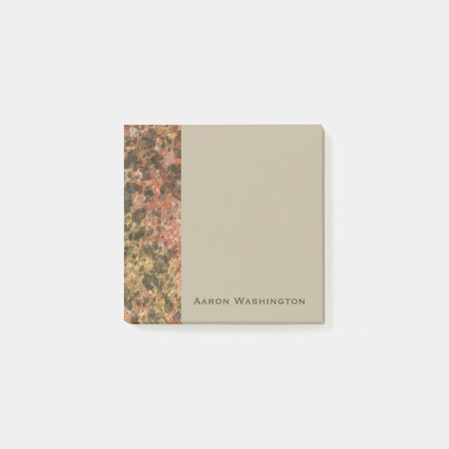 Custom Brown Marble Professio Office Post It Notes (Front)