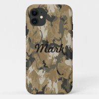 Custom Brown Reptile Camo iPhone 5 Case