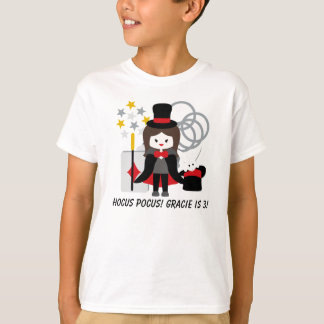 Custom Brunette Girl Hocus Pocus Magic T-shirt