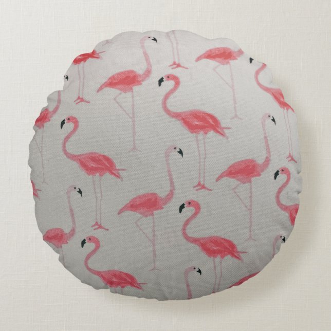 Custom Brushed Polyester Round throw cushion 41 cm (Front)