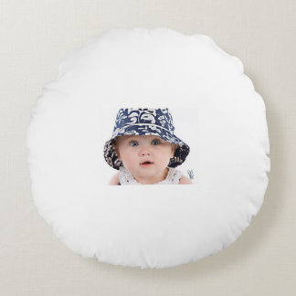 Custom Brushed Polyester Round Throw Pillow (16")
