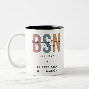 Custom BSN Bachelor of Science in Nursing Two-Tone Coffee Mug
