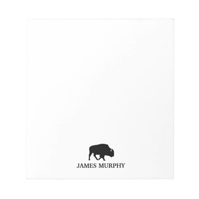 Custom Buffalo Silhouette Notepad (Front)